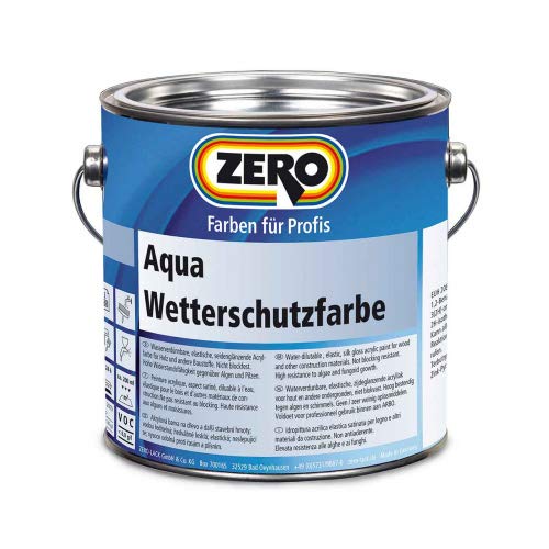 ZERO Aqua Wetterschutzfarbe 2,5 l Farbauswahl (weiß) von Zero