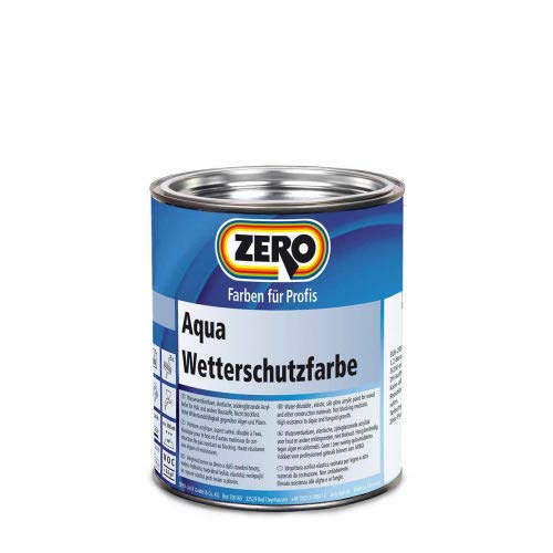 Zero Aqua Wetterschutzfarbe weiß 0,75l von Zero