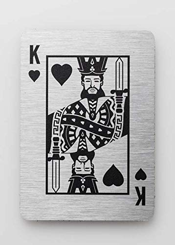 WC-Schild, Toilettenschild Pokerkarte King Edelstahl, Herren von Zeroos