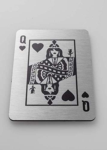 Zeroos WC-Schild, Toilettenschild Pokerkarte Queen Edelstahl, Damen von Zeroos