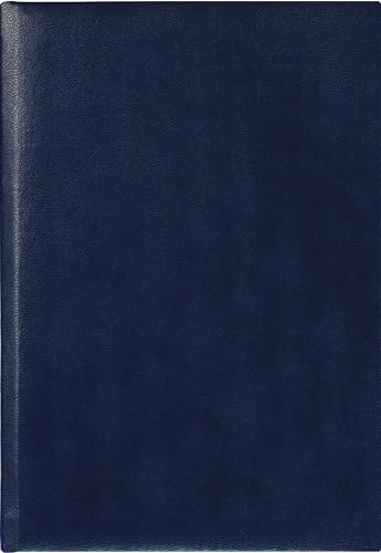 Buchkalender blau 2025 - Bürokalender 14,5x21 cm - 7 Tage auf 6 Seiten - wattierter Kunststoffeinband - Stundeneinteilung 7 - 19 Uhr - 873-0015 von Zettler