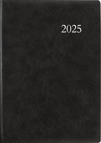 Terminbuch anthrazit 2025 - Bürokalender A4 (21x29,7 cm) - 1 Tag 1 Seite - Einband wattiert - Viertelstundeneinteilung 7:30 - 20 Uhr - 886-0021 von Zettler