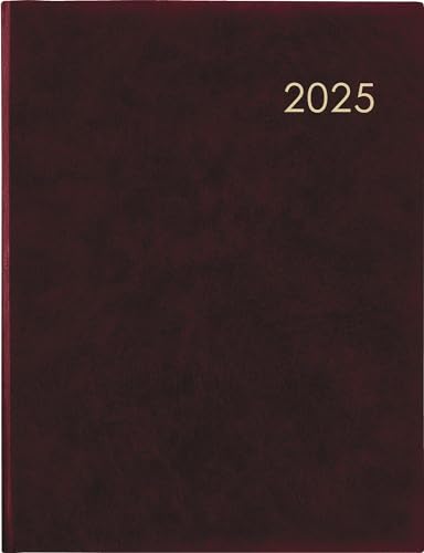 Wochenbuch bordeaux 2025 - Bürokalender 21x26,5 cm - 1 Woche auf 2 Seiten - mit Eckperforation und Fadensiegelung - Notizbuch - 739-2120 von Zettler