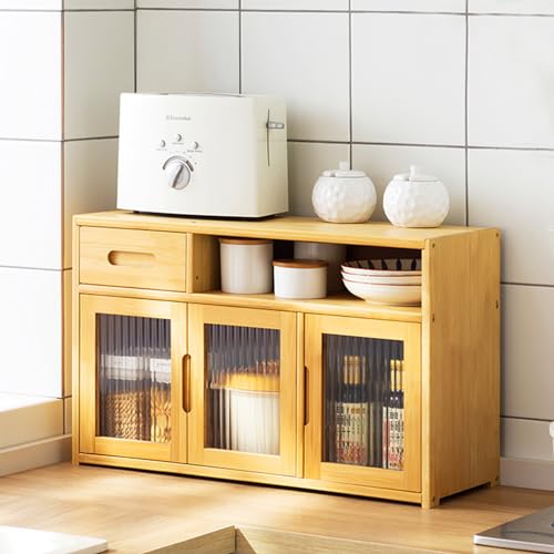 KüChenschrank Sideboard KüChenbuffet mit TüRen und Schubladen Buffetschrank KüChekommode Freistehender Schrank Buffetschrank Beistellschrank KüChenmöBel füR Flur KüChe Esszimmer long 62cm 1 drawer von Zickdom