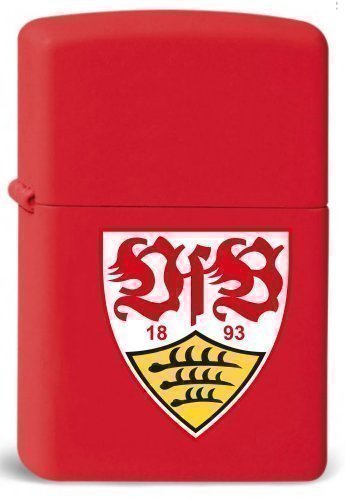 Zippo 2.004.119 Feuerzeug VfB Stuttgart - Offizielles Lizenz-Feuerzeug - Matte, rot von Zippo