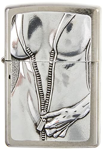 Zippo 2004667 Zipper Girl Feuerzeug, Messing, Edelstahl, 1 x 3,5 x 5,5 cm von Zippo