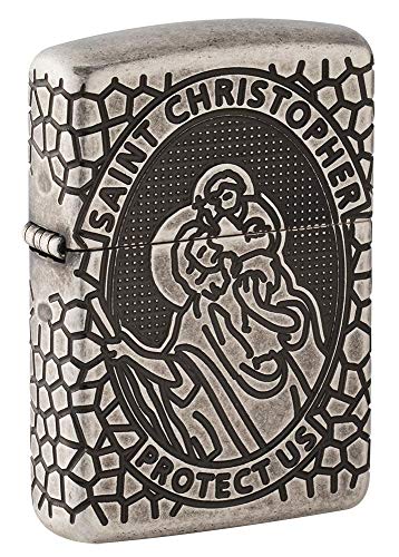 Zippo 49160 Armor St. Christophorus Taschenfeuerzeug, Metall von Zippo