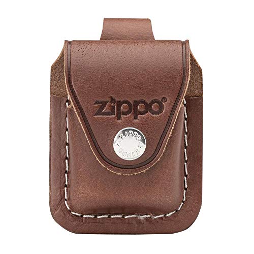 Zippo Ledertasche braun mit Schlaufe von Zippo