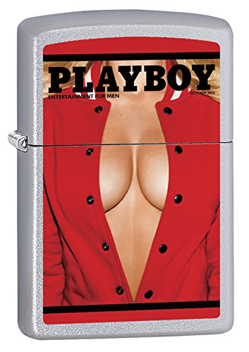 Zippo Playboy - Satin Finish - Spring 2017 Feuerzeug, Chrom, Silber, 5.8 x 3.8 x 2 cm von Zippo