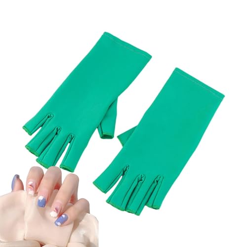 Ziurmut UV-Handschuhe für Nägel UV-Nagelhandschuhe Sonnenschutzhandschuhe fingerlose UV-Nagelhandschuhe Anti-UV-Licht-Handschuhe Allzweck-atmungsaktiv für das NailArt-Drive-Angeln von Ziurmut