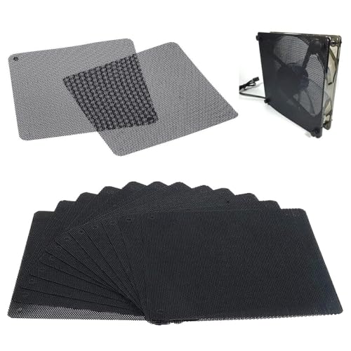 Zliger 20 Stücke Staubdicht Case Cover Mesh, Computer Lüfter Filter PVC PC Kühler Staub Sieb Schneidbar KostengüNstig Und Langlebig Schwarz GehäuselüFter Feinstaubfilter Filtermatte Netz SchutzhüLle von Zliger