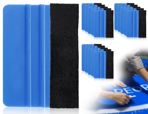 ZoeTekway 15 Stück Rakel Set,Fensterfolie Andrückrakel mit Filzkante,hochwertige Wandtattoo Tönungsfolie Folienrakel,für Auto,Möbelfolie,Klebefolie Werkzeug(Blau,10 * 7cm) von ZoeTekway