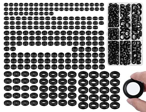 ZoeTekway 260 Stück Kabeldurchführung Gummi Dichtungsringe Set 7 Größen Kabeltüllen Gummitüllen für Draht Kabelkanal, Kabelschutz Stecker und Kabel von ZoeTekway