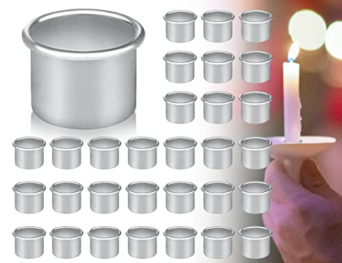 ZoeTekway 30-teilige Kerzenhalter aus Metall für Kerzeneinsätze, Tischkerzen, Tischkerzen, Geburtstagskerzen und Teelichter (Innendurchmesser 22 mm) von ZoeTekway