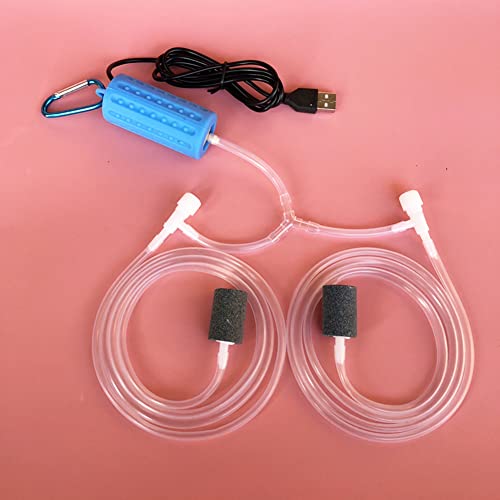 Zstar Mini USB Aquarium Luftpumpen Tragbare Sauerstoff Luftpumpen Stumm Energiespar Zubehör, Hellblau von Zstar