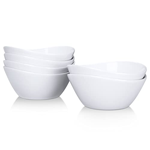 Zstar Müslischale Set, 6 Zoll Suppenschalen, Salatschüssel Groß für Müsli, Salat, Dessert, Suppe, Mikrowelle und Spülmaschinenfest, 6er-Set (6 Zoll weiß) von Zstar