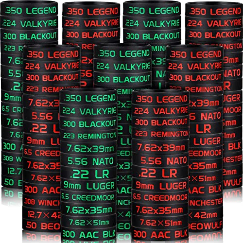 Zubebe 90 Stück Magazin-Markierungsband-Kits, Silikon, Magazin-Markierungsband, grün-rot, doppelseitig, schwarze Basis, 15 Stile von Zubebe