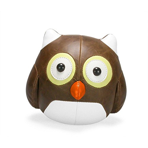 Züny Eule Cicci Buch- und Türstopper Groß Braun (Owl Brown-White) von Züny