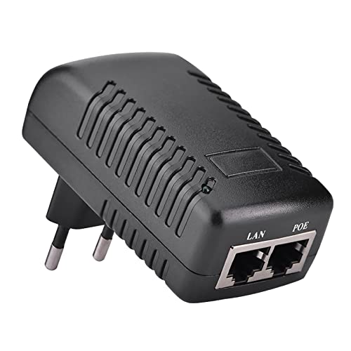 Zunate 48V 0,5A Wand-POE-Injektor Ethernet-Adapter IP-Telefon-Kamera-Netzteil (EU-Stecker) von Zunate