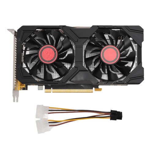 Zunate GTX1060 3 GB GDDR5-Grafikkarte, 192-Bit-PCIE-Gaming-Grafikkarte mit Zwei Lüftern, HDMI, DVI, VGA, für Desktop-Computer, Unterstützung für DirectX 11 von Zunate