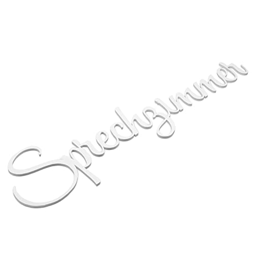 Zwayve Sprechzimmer Türschild Schriftzug Firma Name Wandschild Selbstklebend Weiß von Zwayve