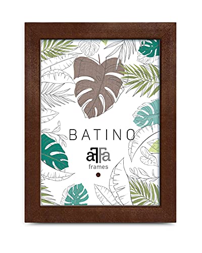 aFFa frames, Batino, Bilderrahmen aus Holz, hell, rechteckig, mit Acrylglasfront, HDF-Hintergrund, braun, 9x13 cm von aFFa frames