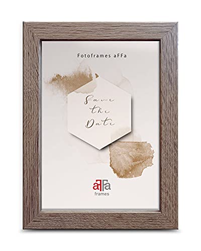 aFFa frames, Hekla, Bilderrahmen, MDF Fotorahmen, pflegeleicht, rechteckig, mit Acrylglasfront, Sonoma-Eiche, 9x13 cm von aFFa frames