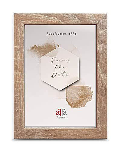 aFFa frames, Hekla, Bilderrahmen, MDF-Fotorahmen, pflegeleicht, rechteckig, mit Acrylglasfront, Eiche hell, 13 x 18 cm von aFFa frames