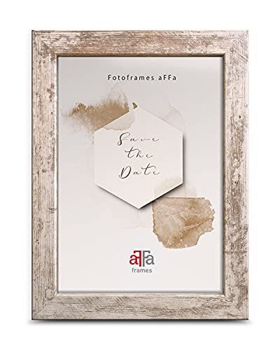 aFFa frames, Hekla, Bilderrahmen, MDF-Fotorahmen, pflegeleicht, rechteckig, mit Acrylglasfront, Kiefer gebleicht, 13 x 18 cm von aFFa frames