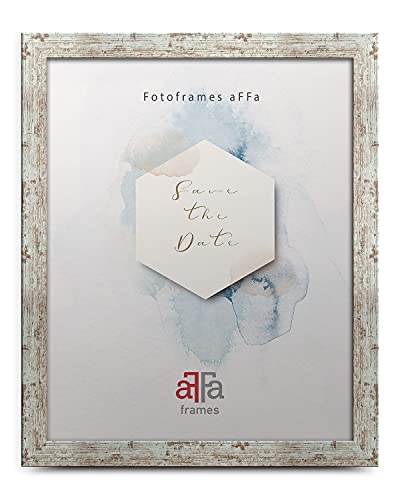 aFFa frames, Hekla, Bilderrahmen, MDF Fotorahmen, pflegeleicht, rechteckig, mit Acrylglasfront, Kiefer gebleicht, 24x30 cm von aFFa frames
