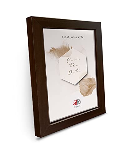 aFFa frames, Hekla, Bilderrahmen, MDF Fotorahmen, pflegeleicht, rechteckig, mit Acrylglasfront, Wenge, 13x18 cm von aFFa frames