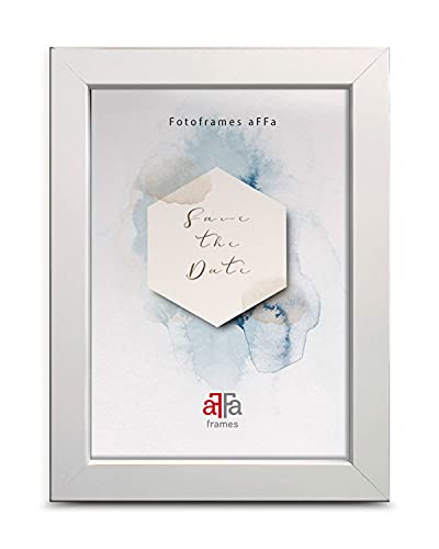 aFFa frames, Hekla, Bilderrahmen, MDF Fotorahmen, pflegeleicht, rechteckig, mit Acrylglasfront, Weiß, 10x15 cm von aFFa frames