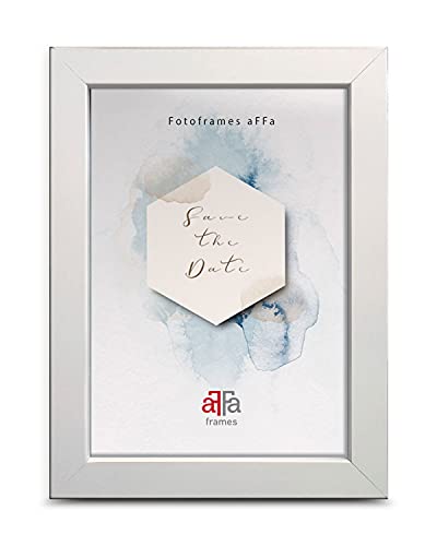 aFFa frames, Hekla, Bilderrahmen, MDF Fotorahmen, pflegeleicht, rechteckig, mit Acrylglasfront, Weiß, 15x20 cm von aFFa frames