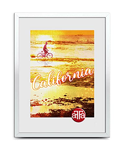 aFFa frames frames, California, Bilderrahmen aus Kunststoff, hell, rechteckig, mit Acrylglasfront, HDF-Hintergrund, weiß, A4, 21x29,7 cm von aFFa frames