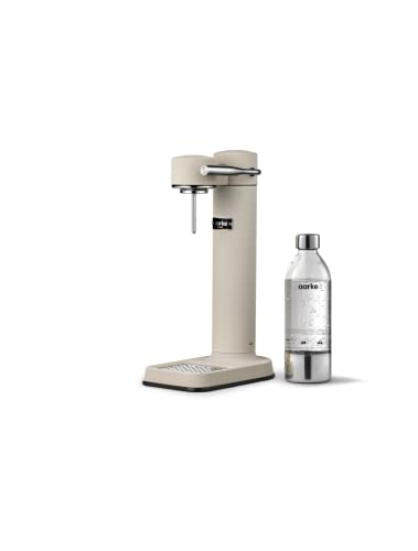 Aarke Carbonator 3, Premium Wassersprudler aus Edelstahl mit Aarke Flasche, Sand Finish von aarke