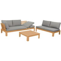 Acamp Loungeset Granada grau Polyester-Mischgewebe B/H/T: ca. 215x65x85 cm von acamp