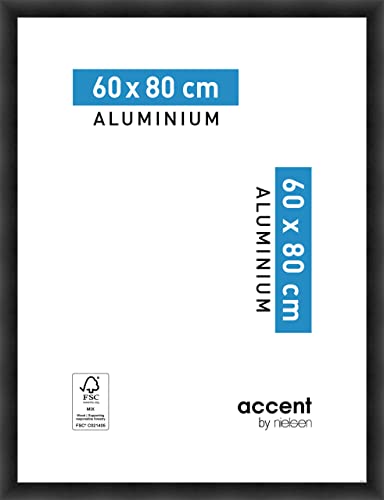 accent by nielsen Aluminium Bilderrahmen Largo, 60x80 cm, Struktur Schwarz Matt von accent by nielsen