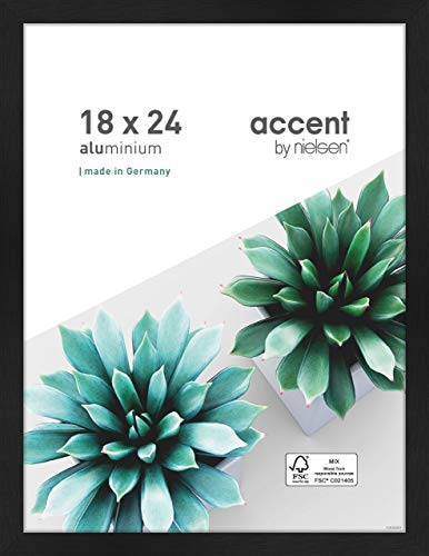 accent by nielsen Aluminium Bilderrahmen Star, 18x24 cm, Struktur Schwarz Matt von accent by nielsen