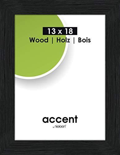 accent by nielsen Holz Bilderrahmen Magic, 13x18 cm, Schwarz von accent by nielsen