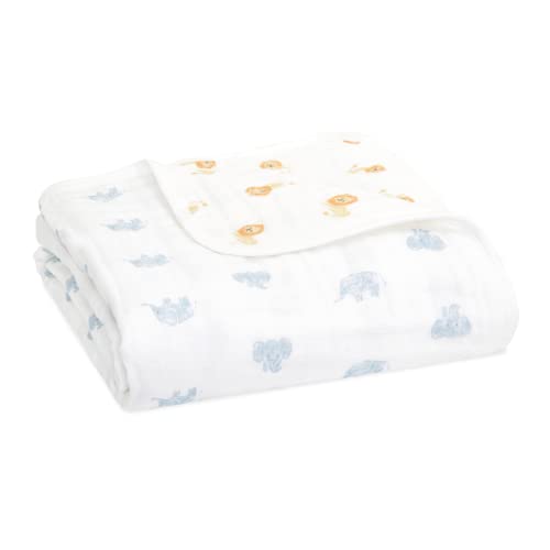 aden + anais Dream Baby Decke - Pack von 1 | Große atmungsaktive 100% Baumwoll -Musselin -Bettwäsche | COT -Decken für Neugeborene & Säuglingsjungen & Mädchen | Tierreich von aden + anais
