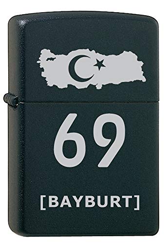 Türkei Flagge Bayburt Feuerzeug mit Namen Gravur Benzinfeuerzeug von aina