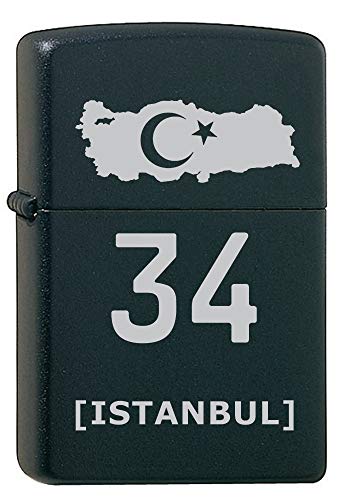 Türkei Flagge Istanbul Feuerzeug mit Namen Gravur Benzinfeuerzeug von aina