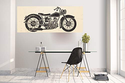 Wandtattoo Wandsticker Aufkleber Kinderzimmer Oldtimer Motorrad Motiv Bild von aina