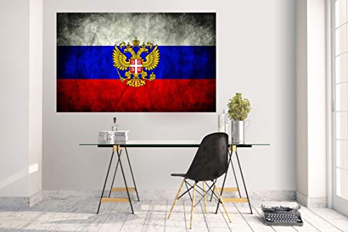 Wandtattoo Wandsticker Aufkleber Kinderzimmer Russland Fahne Flagge von aina