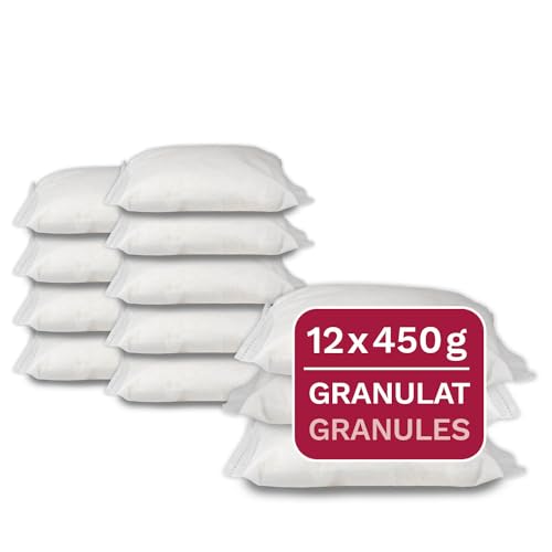 12 x 450 g Universal Luftentfeuchter Nachfüllpack, Granulat im Vliesbeutel, geeignet für gängige Raumluftentfeuchter Weiß von airself