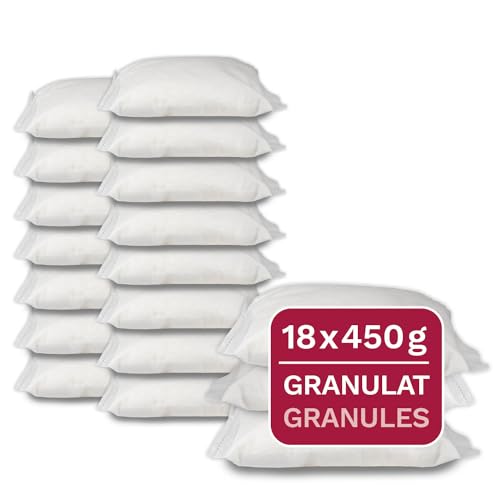 18 x 450 g Universal Luftentfeuchter Nachfüllpack, Granulat in Vliesbeuteln, passend für handelsübliche Raumluftentfeuchter von airself