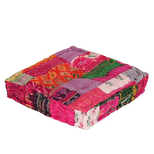 albena shop orientalisches Sitzkissen 45x45x10cm Kamila (pink) Stuhlkissen Yogakissen Sitzkissen Zierkissen Deko Auflage von albena shop