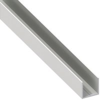 alfer® aluminium Quadrat-U-Profil »Combitech®«, Kunststoff, BxHxL: 19,5 mm x 19,5 mm x 1000 mm - weiss von alfer® aluminium