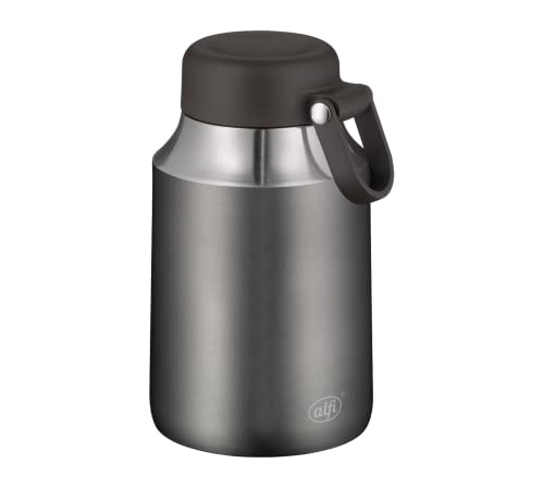 alfi CITY FOOD MUG 470ml, cool grey, Edelstahl-Thermobehälter für Essen, Isolierbehälter für Suppen, Salat, Müsli to go, hält 7 Stunden warm, 14 Stunden kalt, spülmaschinenfest, BPA-frei von alfi