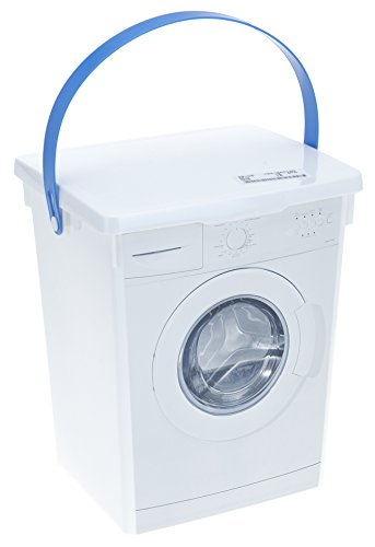 allaroundprofi24 Waschpulverbox Waschmittelbox Vorratsdose + 1 gratis Mircofasertuch -VANI- 30 x 30 cm Kunststoff 5 l Waschmitteldose Waschmittelbehälter von TOKKA